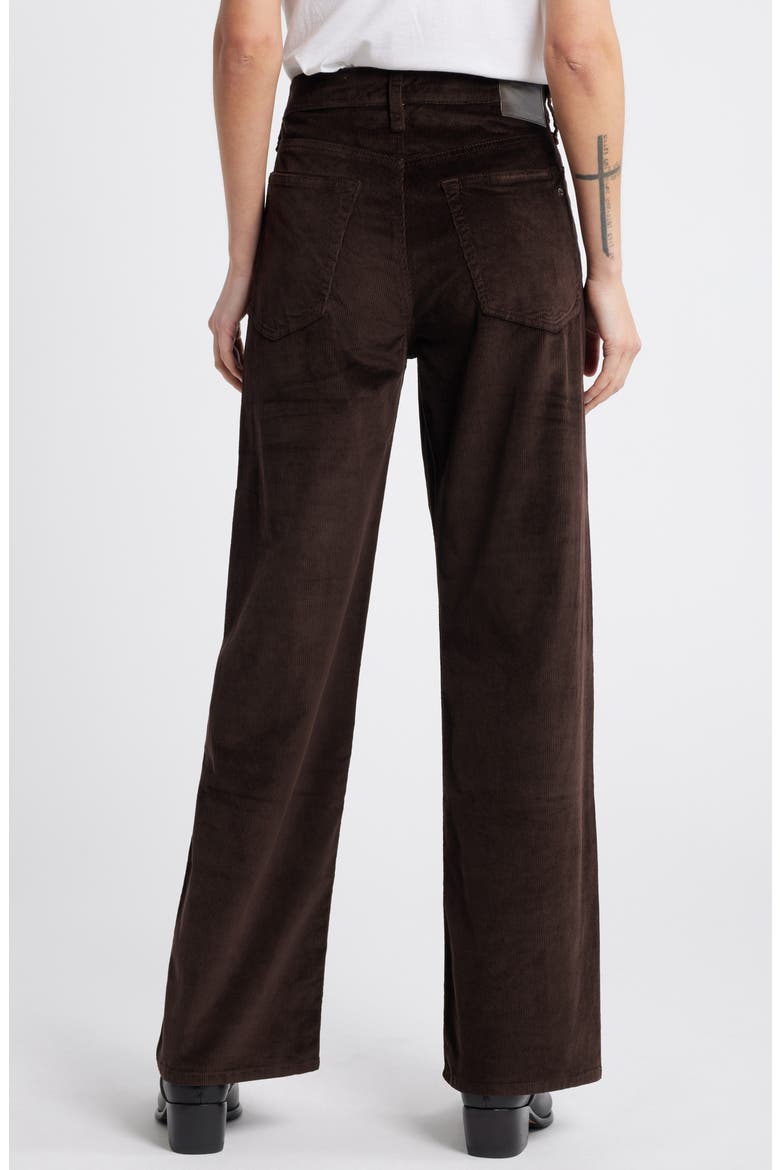 Logan Wide Leg Corduroy Pants, Alternate, color, DARK BROWN