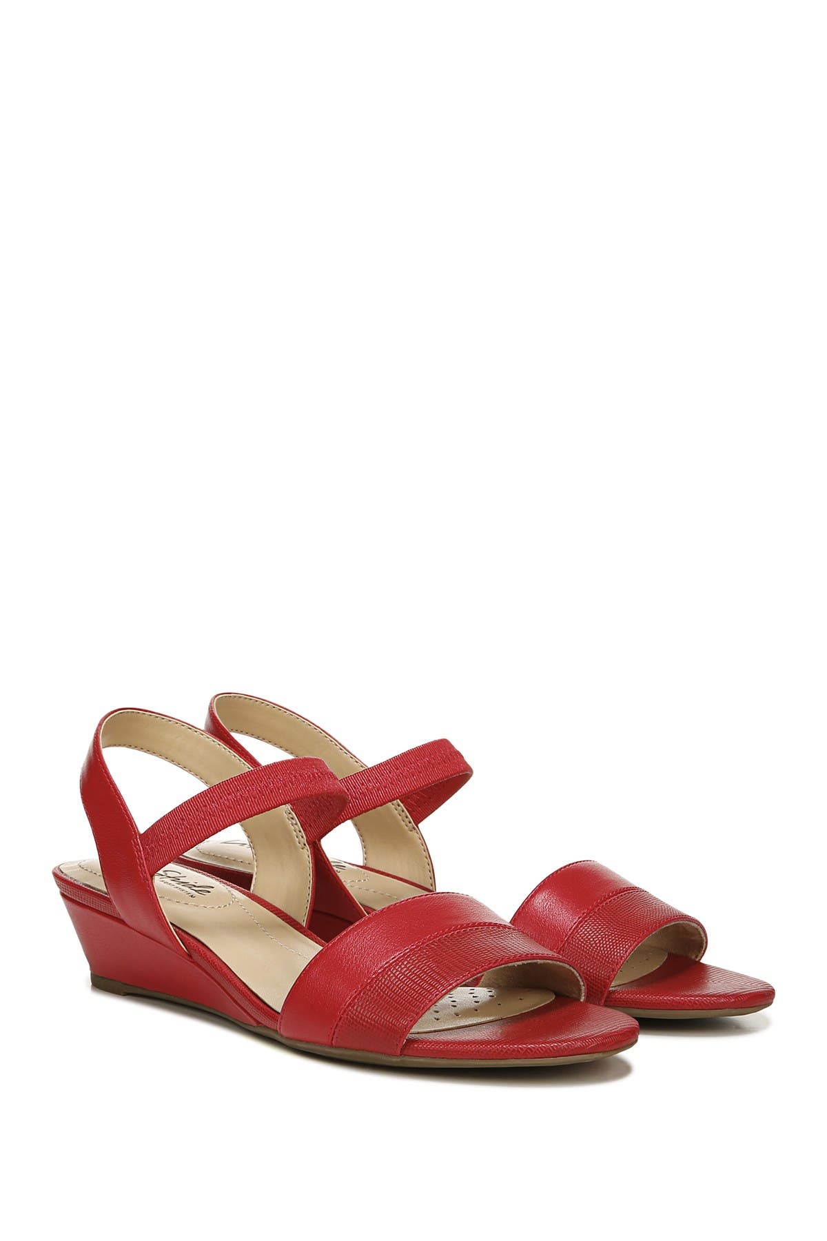 LifeStride Yuma Wedge Sandal, Alternate, color, Fire Red
