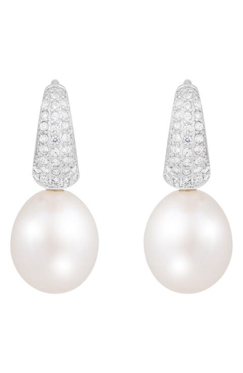 Freshwater Pearl Hoop Earrings