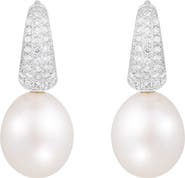 SPLENDID PEARLS Freshwater Pearl Hoop Earrings