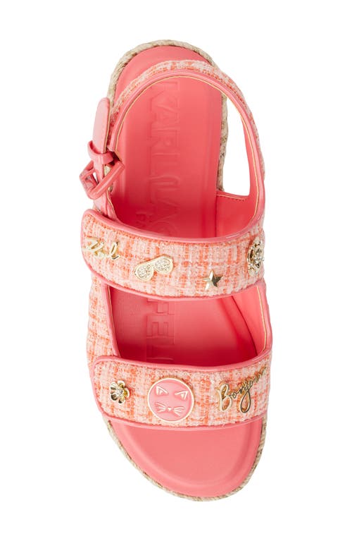 Shop Karl Lagerfeld Paris Charlay Slingback Sandal In Sunset Coral