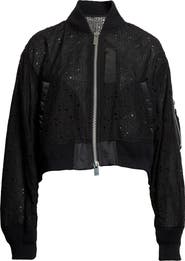 Sacai Logo Lace Bomber Jacket