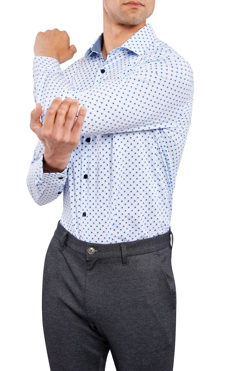 W.R.K Slim Fit Houndstooth Performance Stretch Dress Shirt, Alternate, color, 