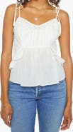 MOTHER The Fluttering Eyelet Ruffle Camisole