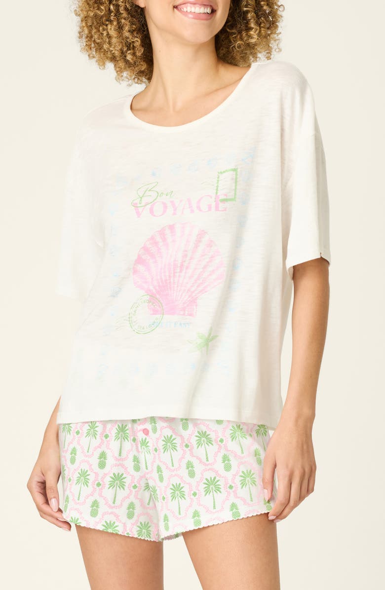 PJ Salvage Playful Print Graphic T-Shirt, Main, color, Ivory