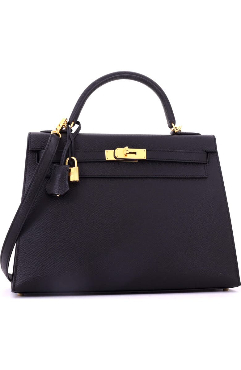 Pre-Owned Hermes Kelly Handbag Black Epsom with Gold Hardware 32, Alternate, color, Noir