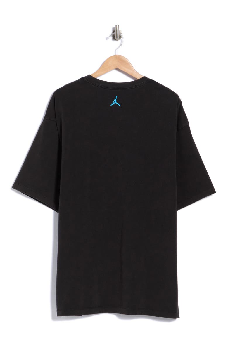 Jordan Flight Essentials Oversized Graphic T-Shirt, Alternate, color, BLACK/ DARK POWDER BLUE