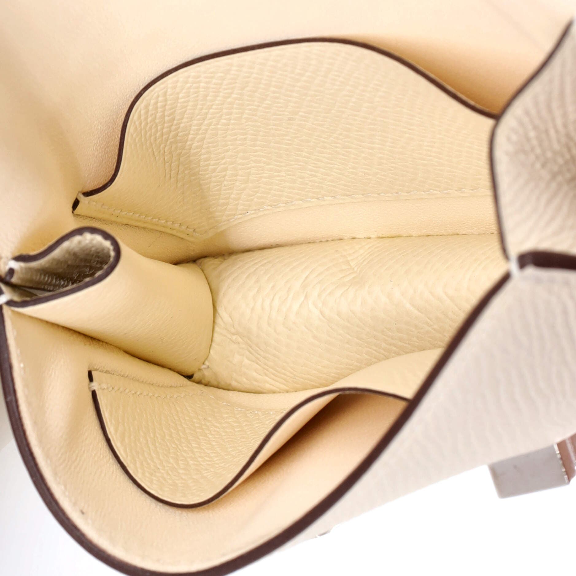 Pre-Owned Hermes Constance Slim Wallet Epsom, Alternate, color, Nata