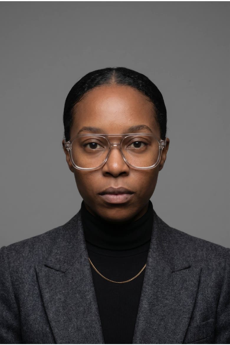 Axis 03 Smoke Oak 53MM Flat Top Eyeglasses - Champagne & Walnut, Alternate, color, Champagne and Walnut