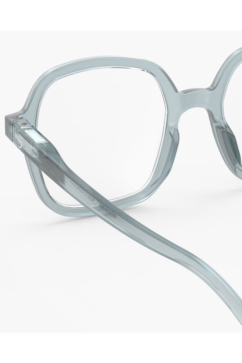 Office 52mm Square Reading Glasses, Alternate, color, Frozen Blue