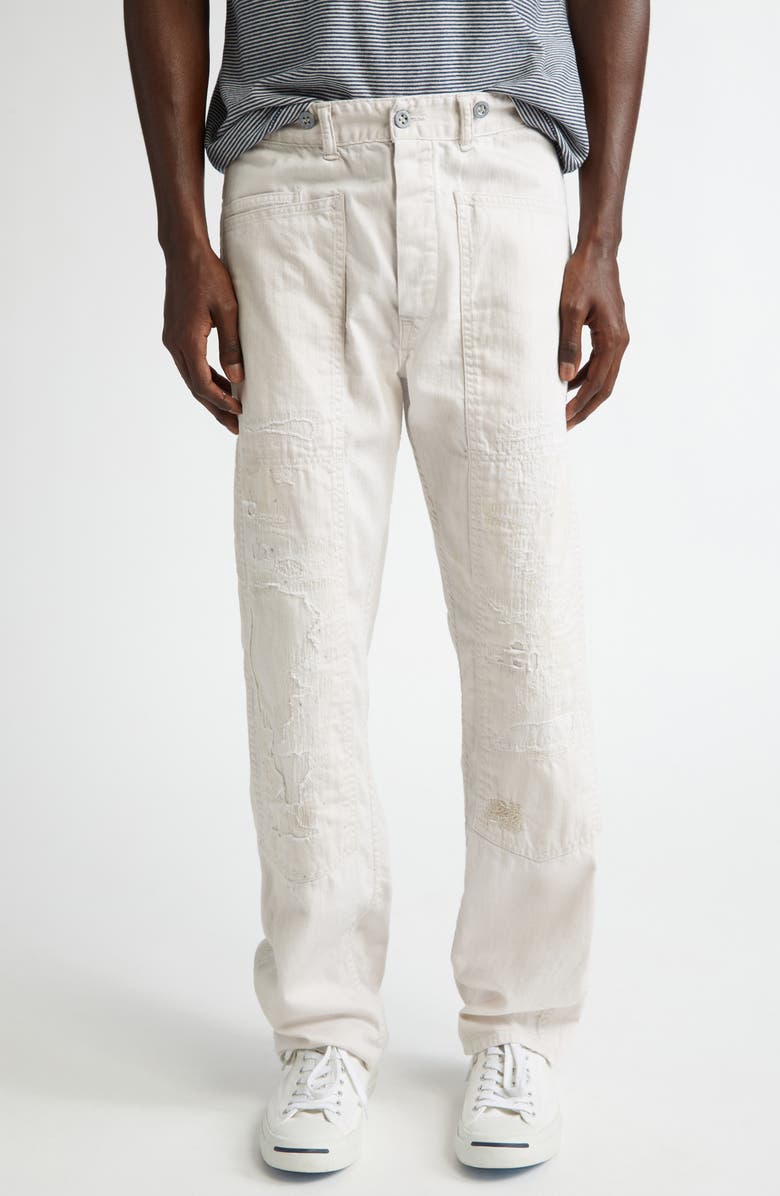 Double RL Engineer Fit Repaired Carpenter Pants, Main, color,