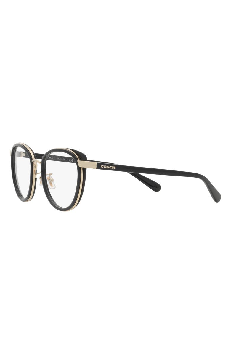 COACH 52mm Round Optical Glasses, Alternate, color, 