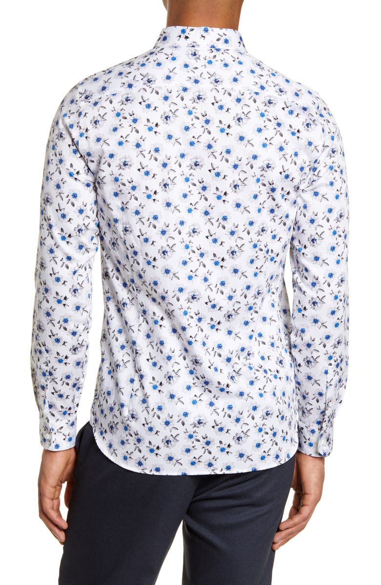 Ted Baker London Wewill Floral Button-Up Shirt, Alternate, color, 