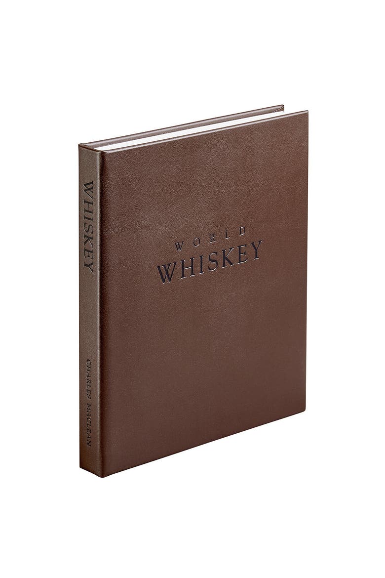World Whiskey Leather Coffee Table Book, Alternate, color, Brown