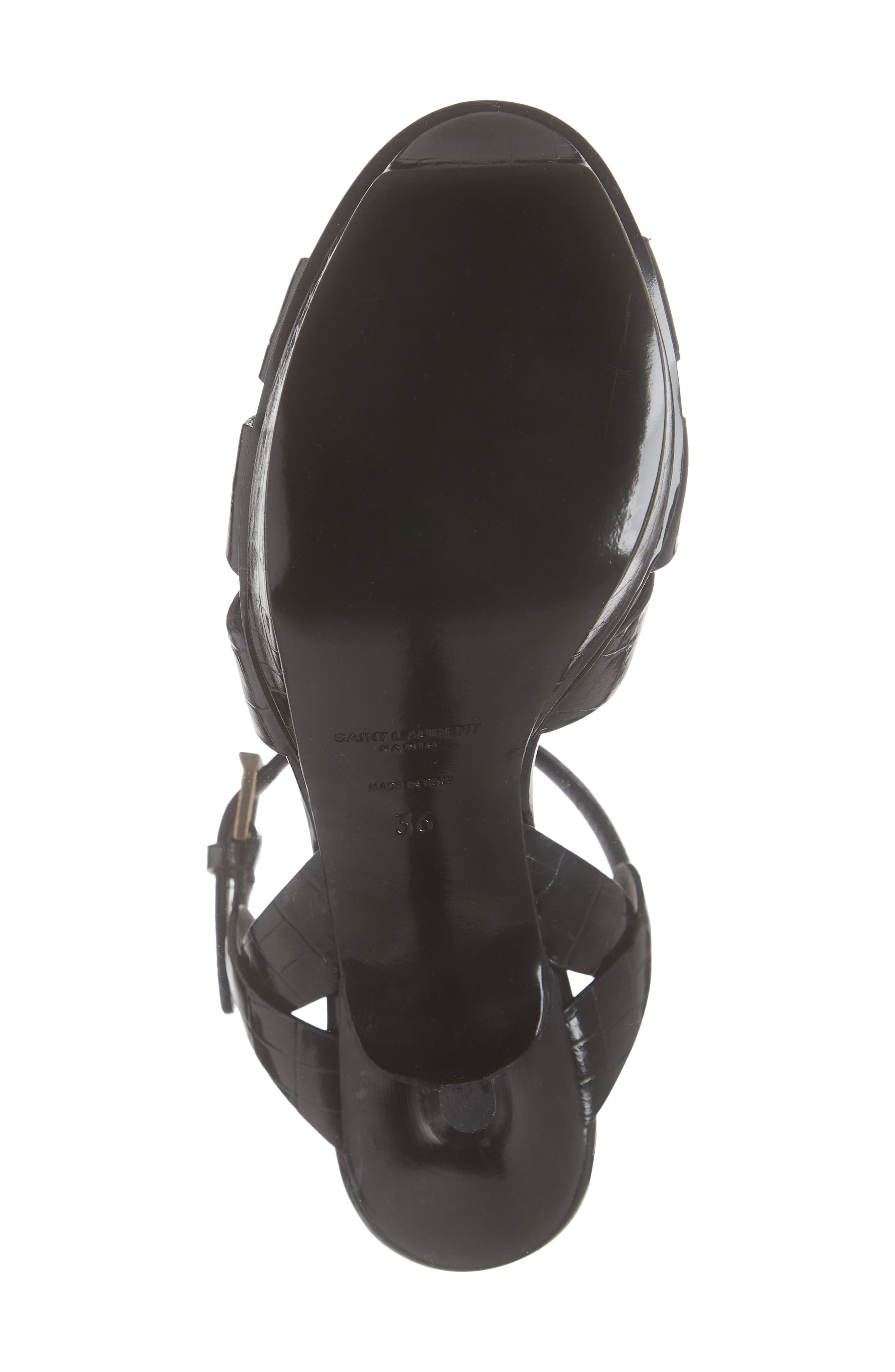Saint Laurent Tribute T-Strap Platform Sandal, Alternate, color, 