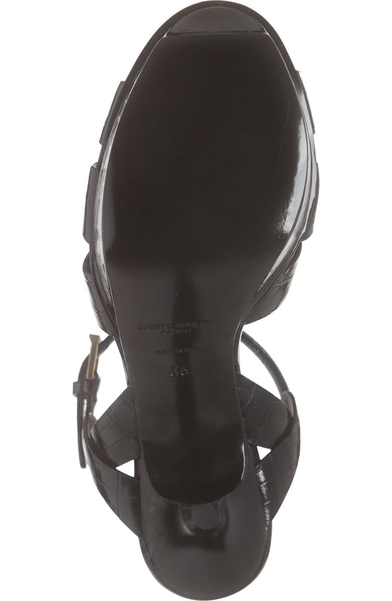 Saint Laurent Tribute T-Strap Platform Sandal, Alternate, color,