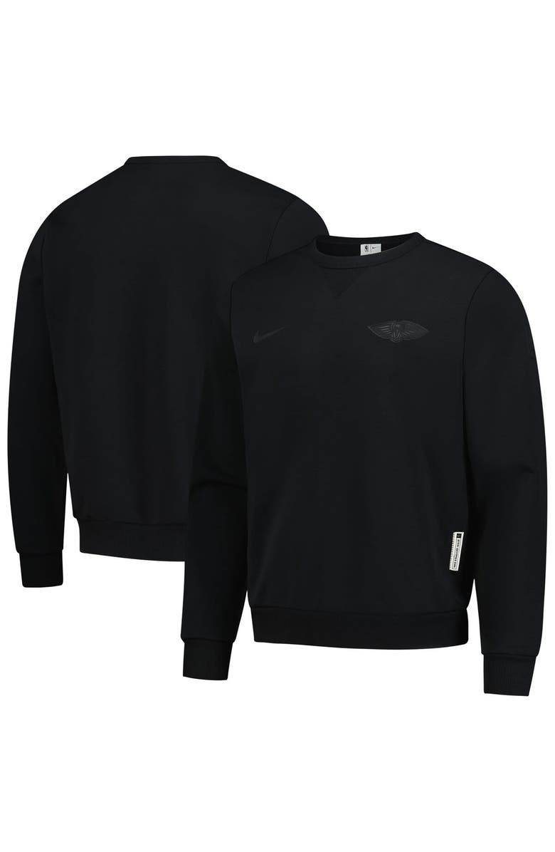 Nike Men's Nike  Black New Orleans Pelicans Authentic Standard Issue Travel Dri-FIT Sweatshirt, Main, color, Black