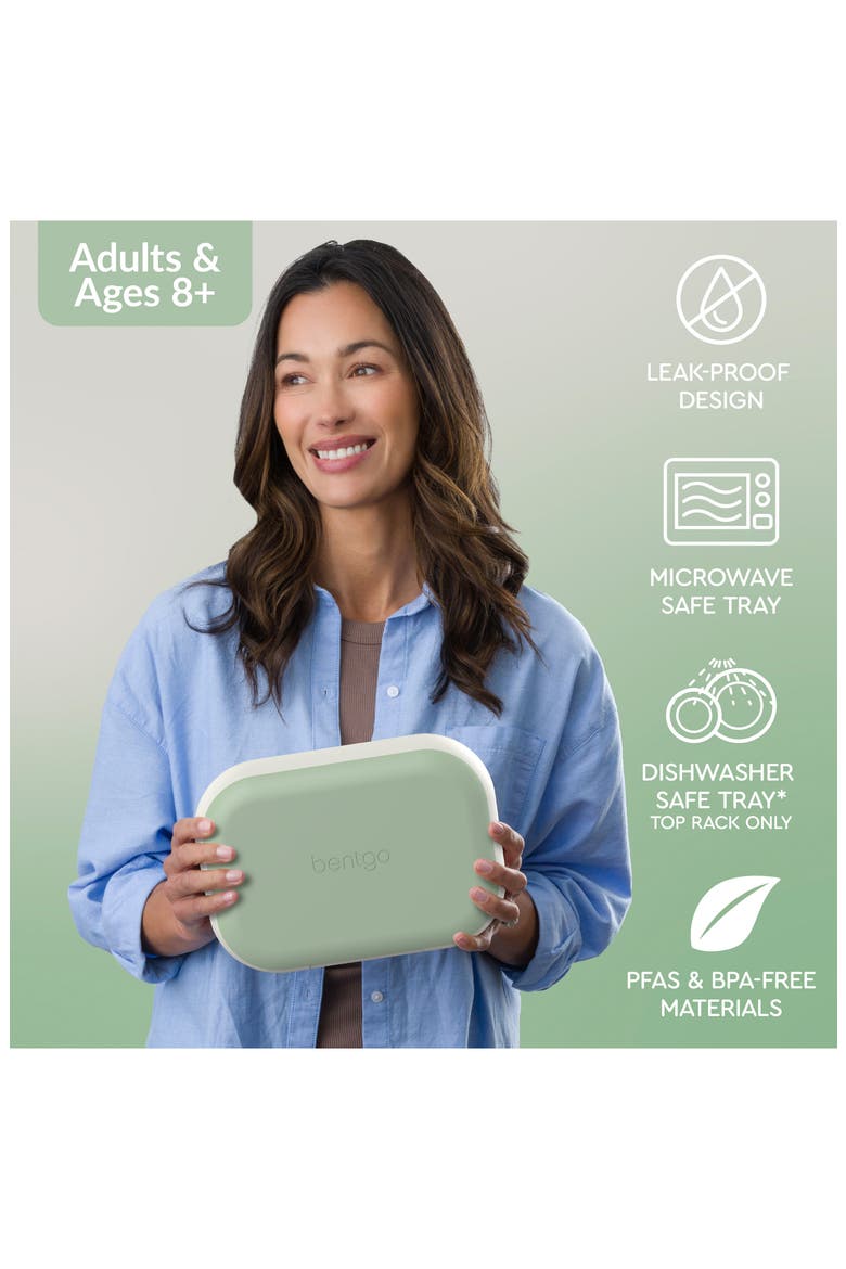 Chill Leak-Proof Lunch Box, Alternate, color, CLAY GREEN/ GRAY