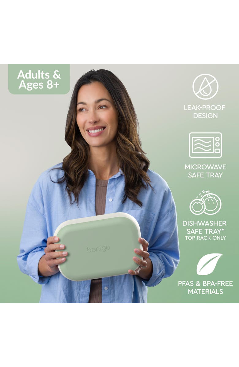 BENTGO Chill Leak-Proof Lunch Box, Alternate, color, Clay Green/ Gray