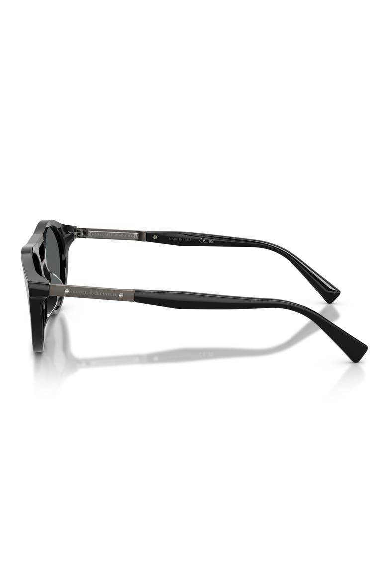 51mm Polarized Oval Sunglasses, Alternate, color, BLACK