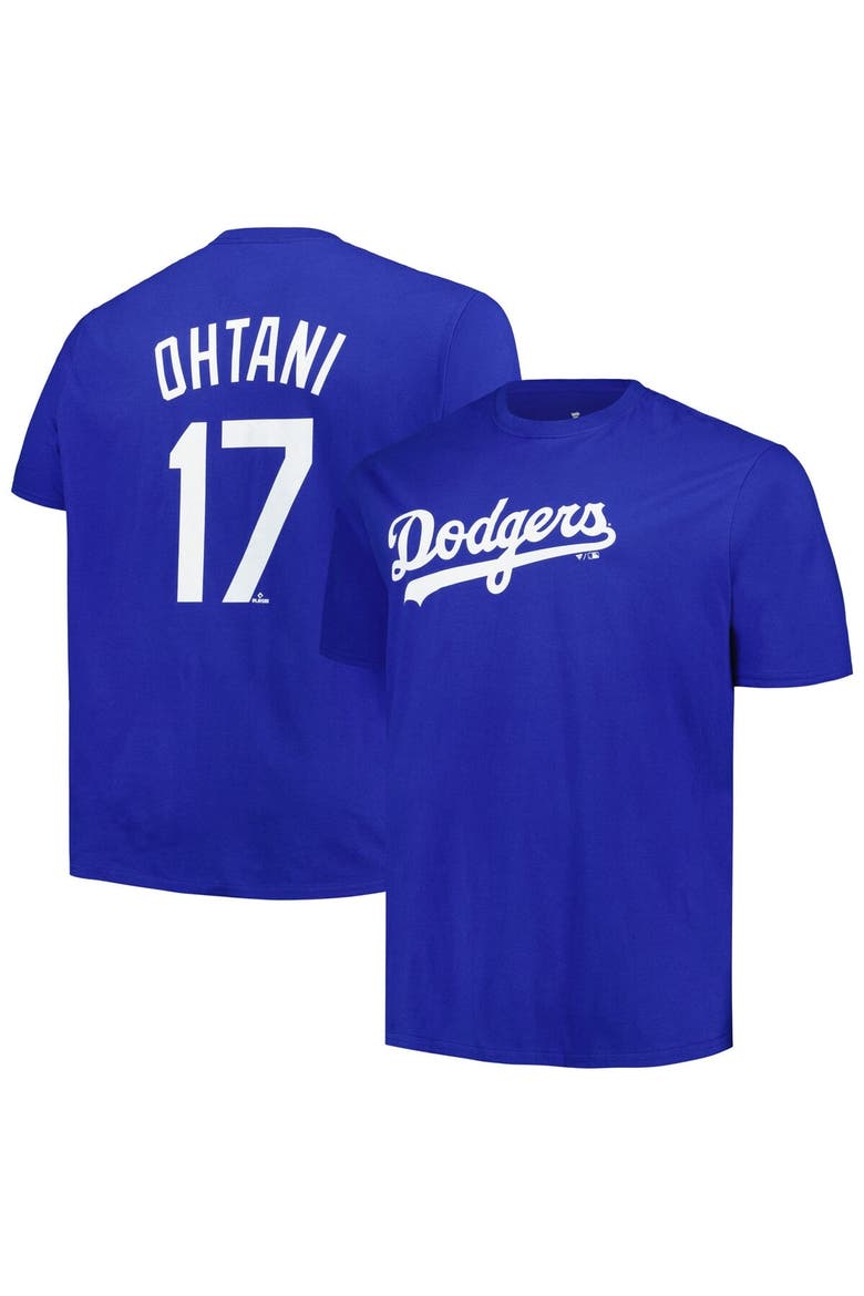 Men's Profile Shohei Ohtani Royal Los Angeles Dodgers Big & Tall Name & Number T-Shirt, Main, color, Royal