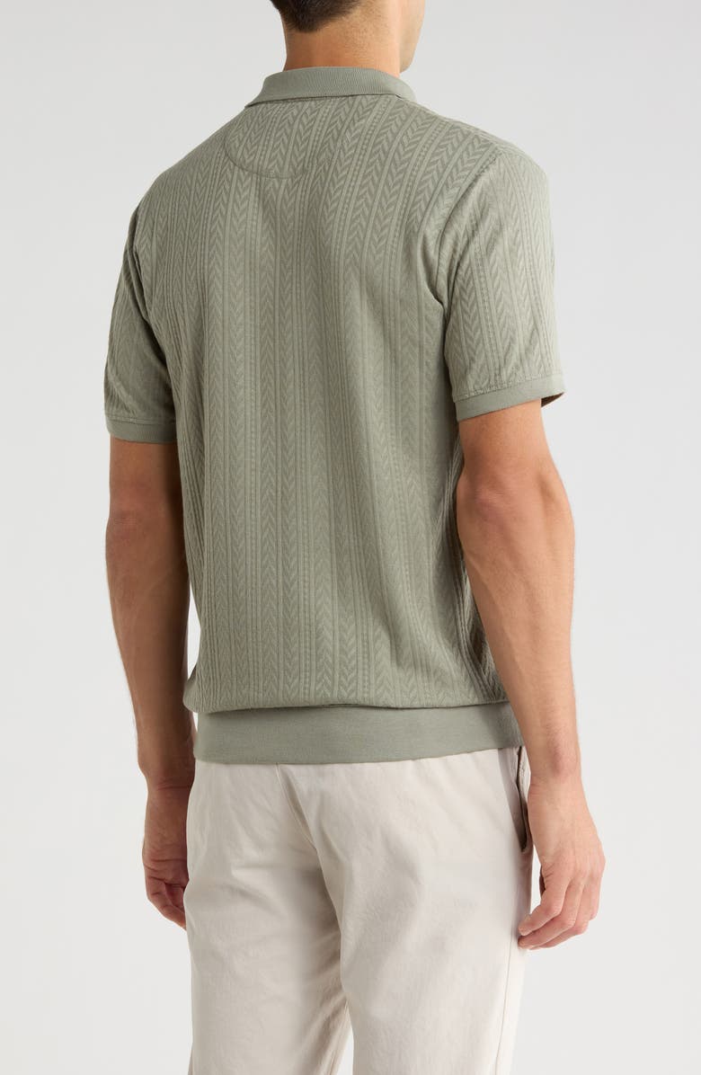 Cactus Man Textured Quarter Zip Polo, Alternate, color, Soft Green