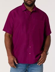 Harbor Bay by DXL Microfiber Comfort Grid Sport Shirt