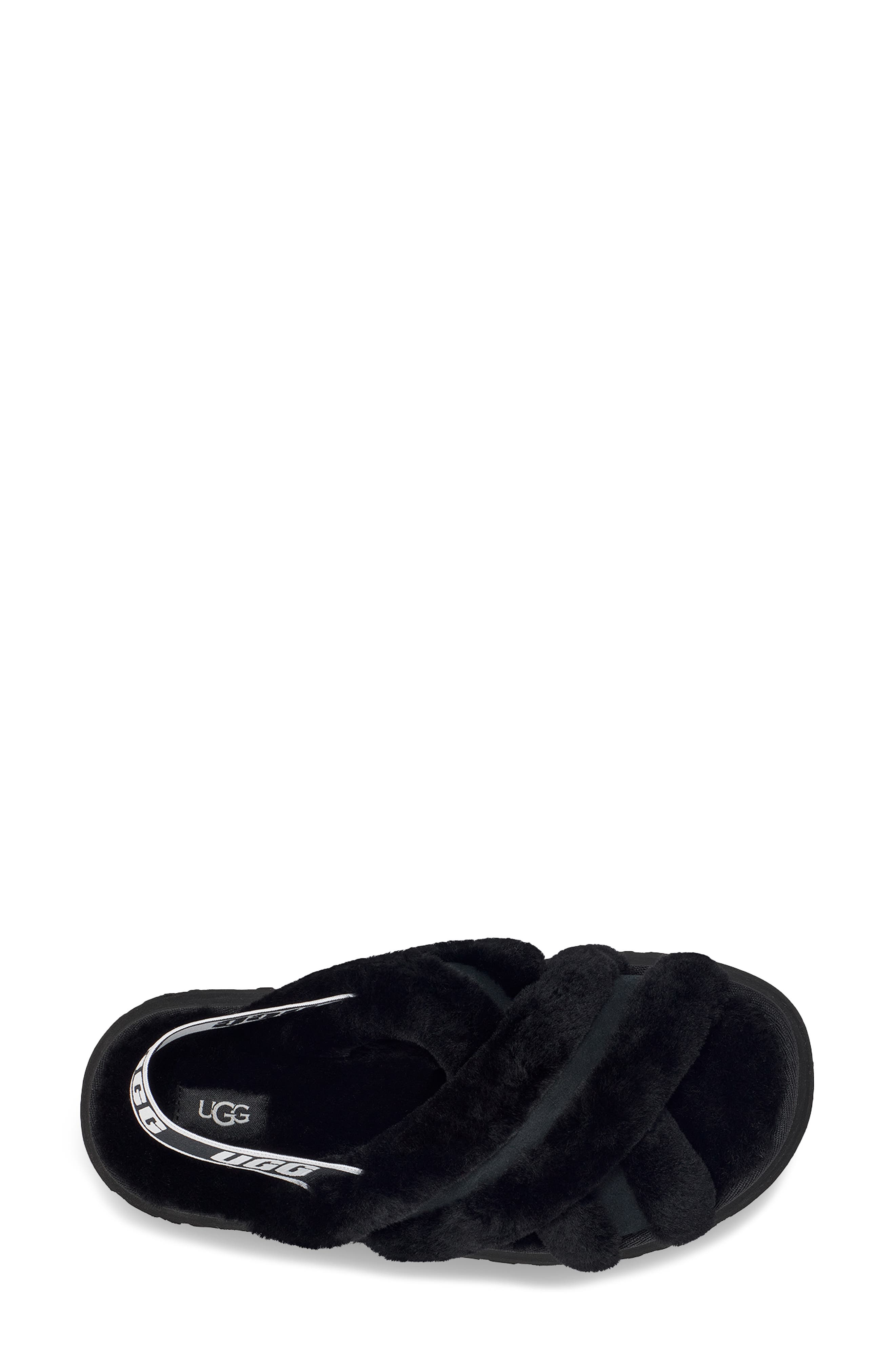 UGG<sup>®</sup> Disco Cross Genuine Shearling Slide, Alternate, color, 