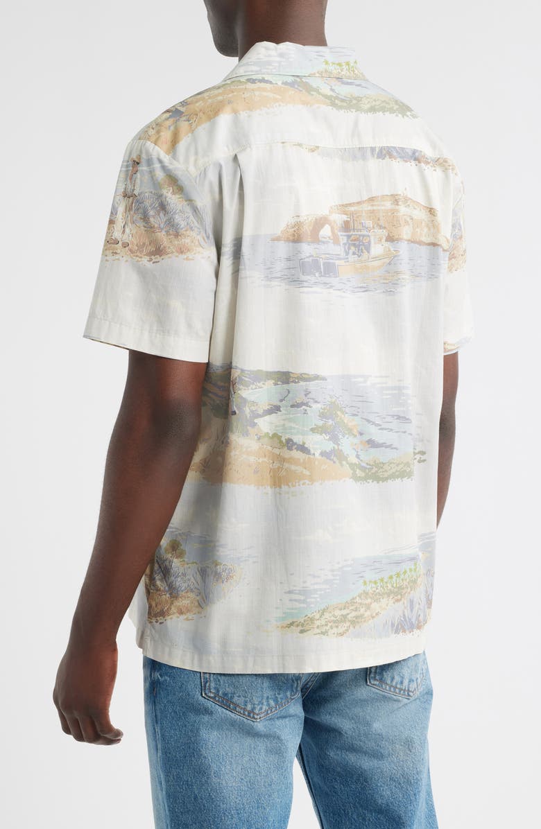 DARK SEAS Anacapa Cotton Poplin Camp Shirt, Alternate, color, Light Blue