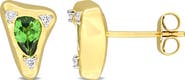 Julianna B. Tsavorite & Diamond Stud Earrings 14K