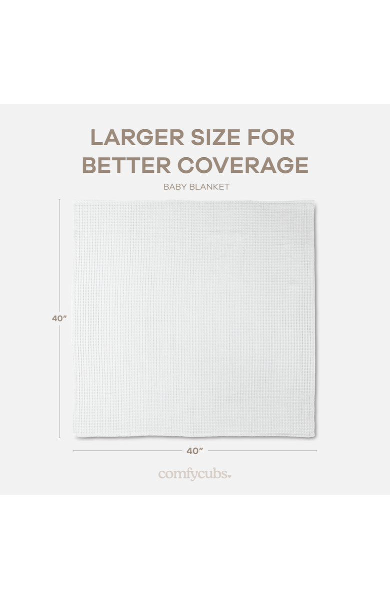Comfy Cubs Baby Waffle Blankets, Alternate, color, White