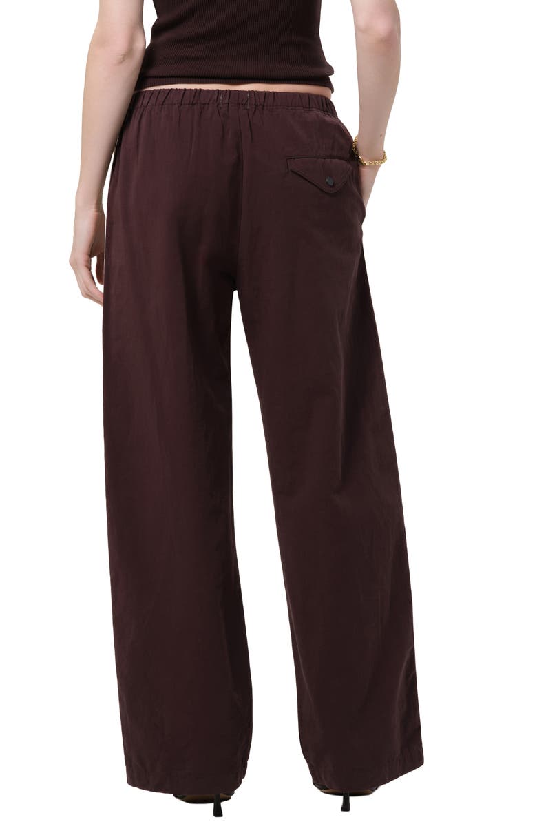 Citizens of Humanity Aurora Side Stripe Cotton & Linen Track Pants, Alternate, color, Chocolate Brown