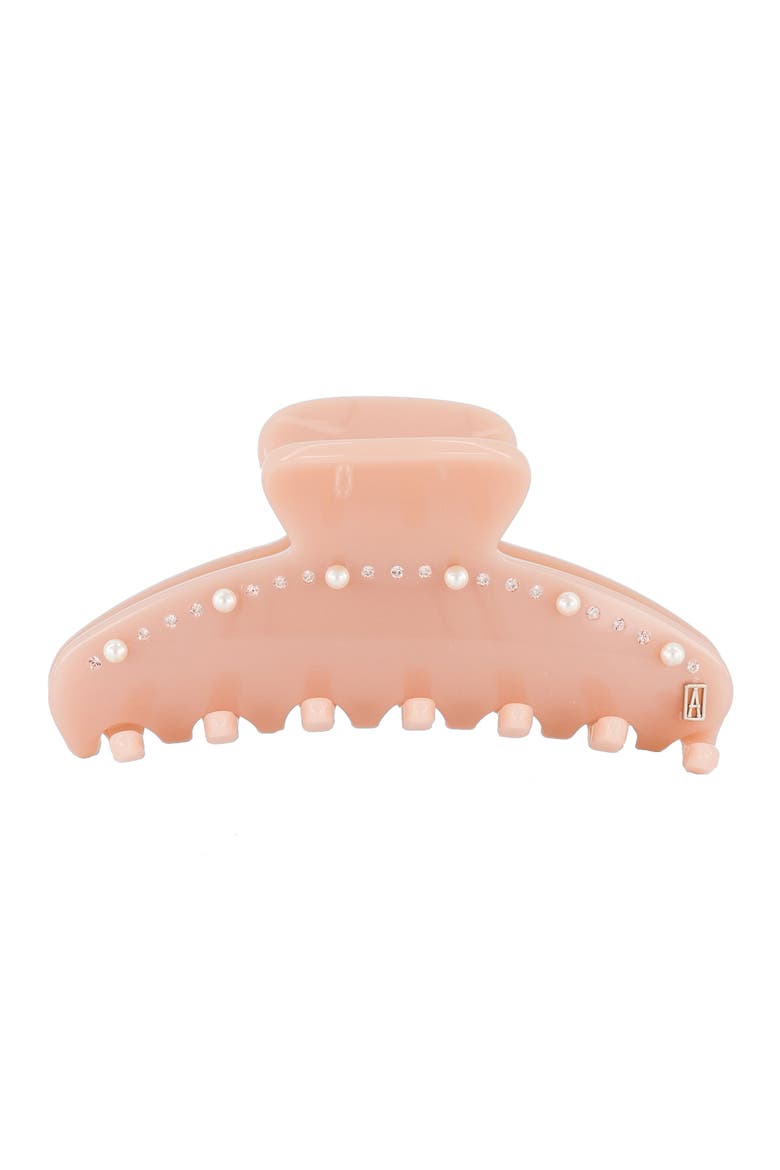 Perle acetate hair clip, Main, color, Pink
