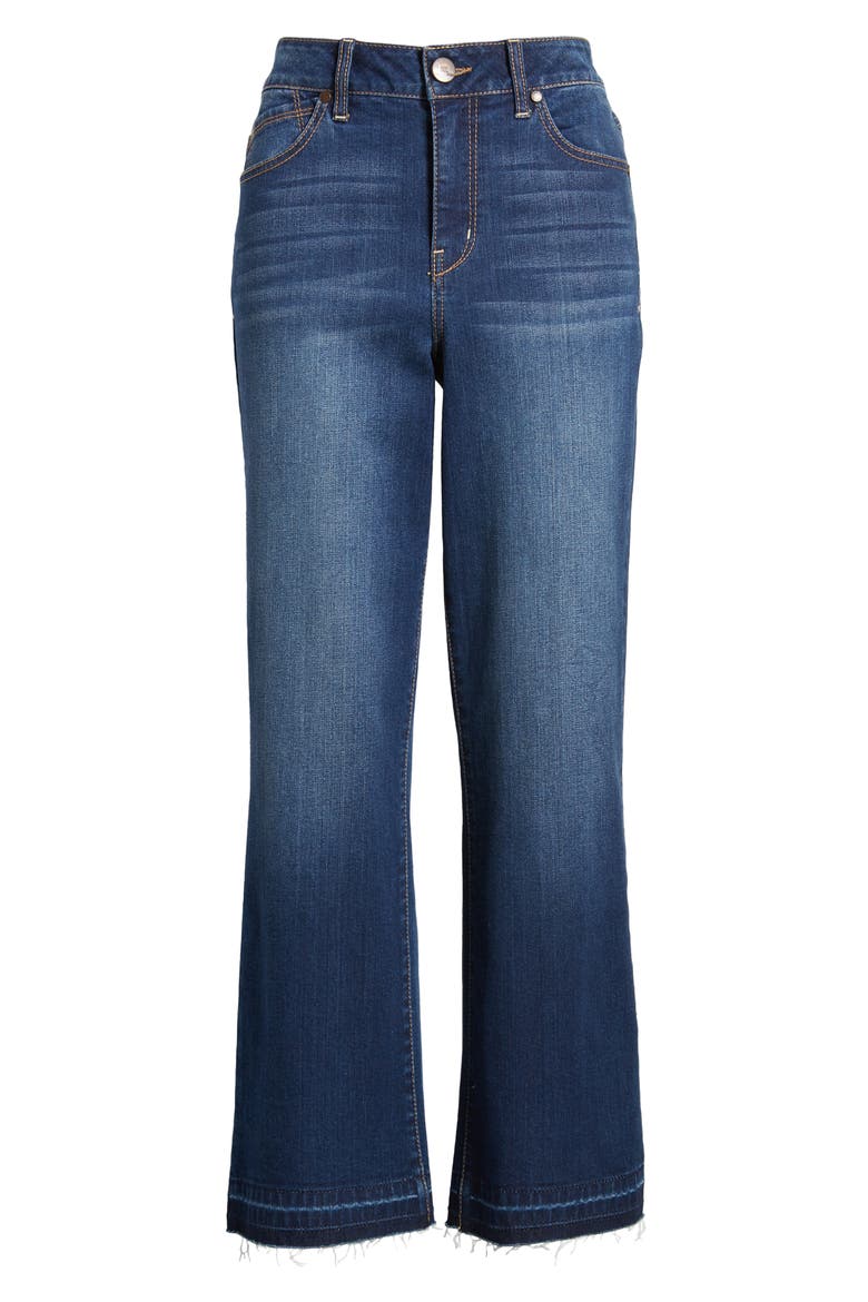 Release Hem High Waist Demi Bootcut Jeans, Alternate, color, CRYSTAL