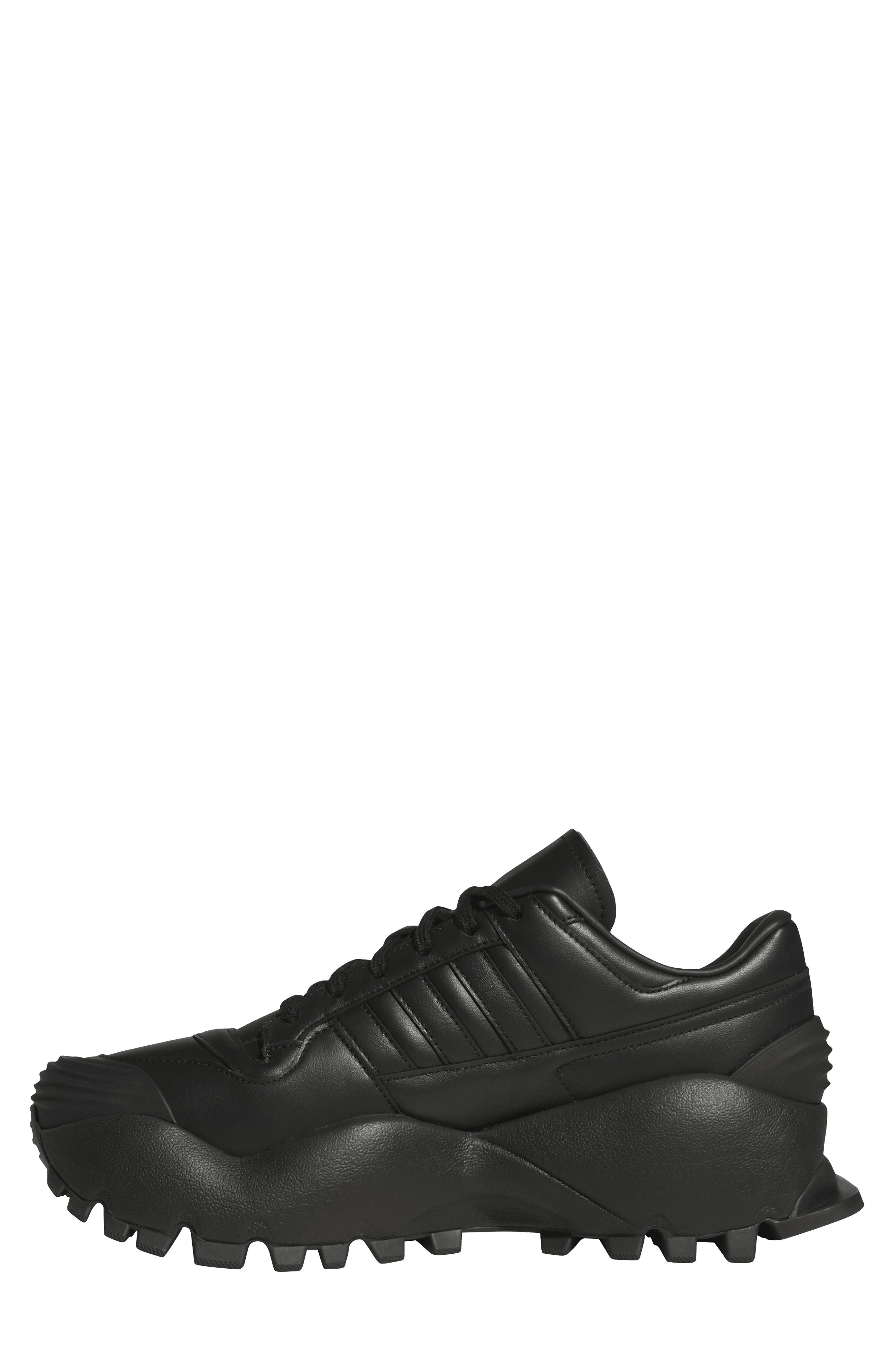 Willy Chavarria Forum Leather Sneaker, Alternate, color, CORE BLACK