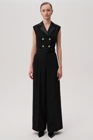 Exquise Sleeveless Shirt Collar Jumpsuit