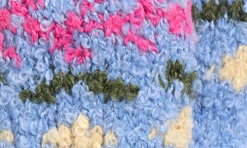 Muk Luks Cottage Bouclé Crew Socks In Blue