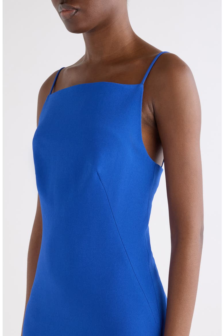 Sliced Crepe Cady Minidress, Alternate, color, ROYAL BLUE