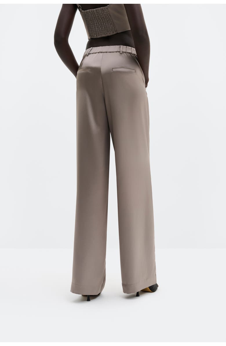 Malina Sarah Wide-Leg Satin Pants, Alternate, color, Graphite