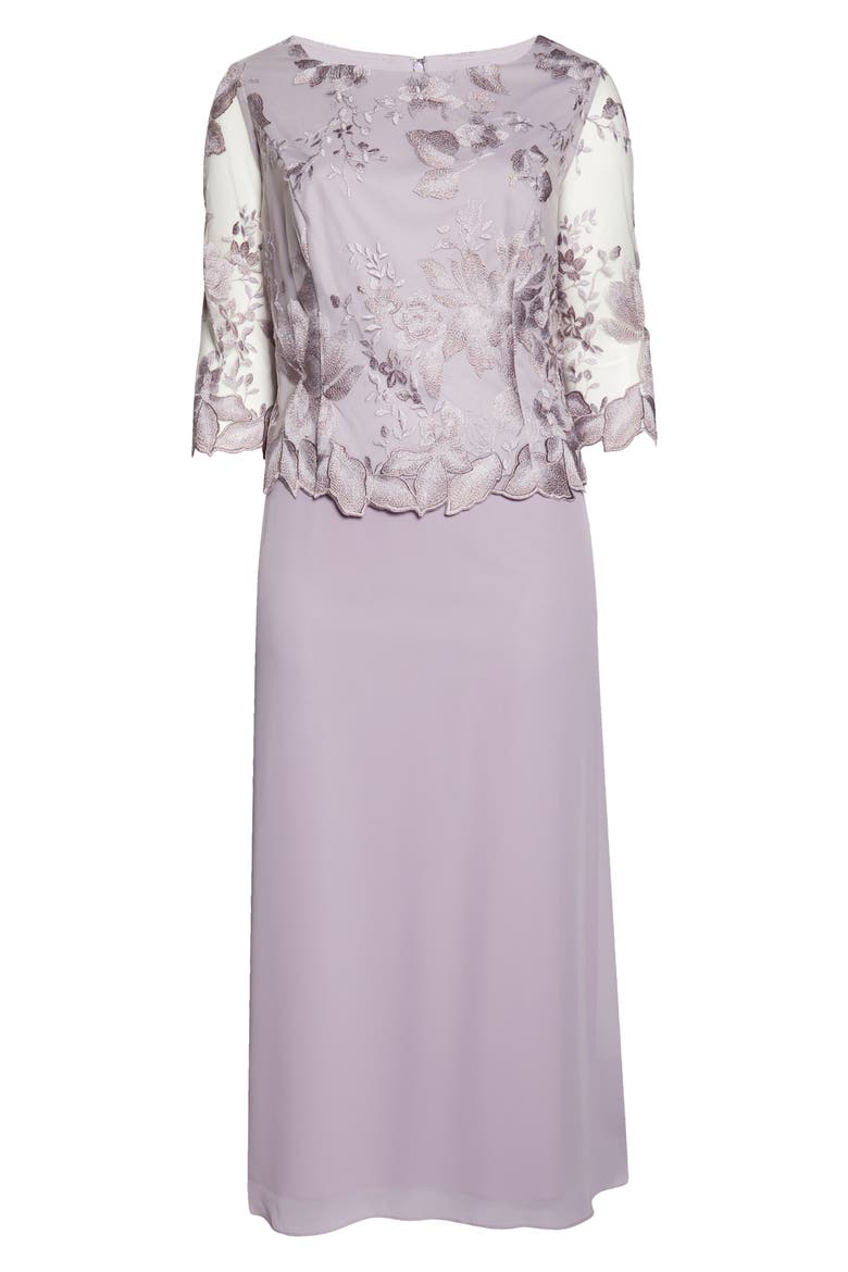 Floral Embroidered Overlay Gown, Alternate, color, SMOKEY ORCHID