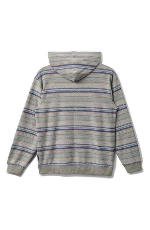 Quiksilver Great Otway Stripe Hoodie In Pale Aloe