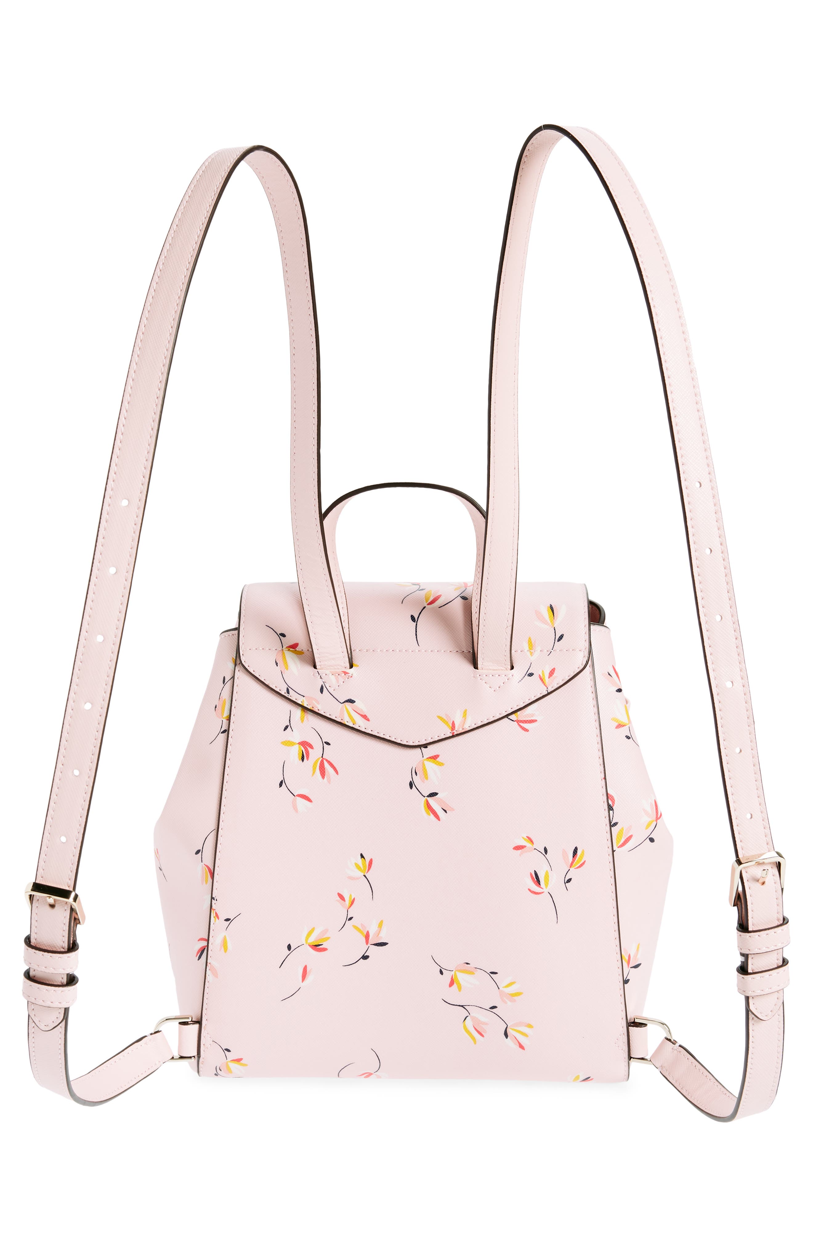 Kate Spade New York medium flower print flap backpack, Alternate, color, 