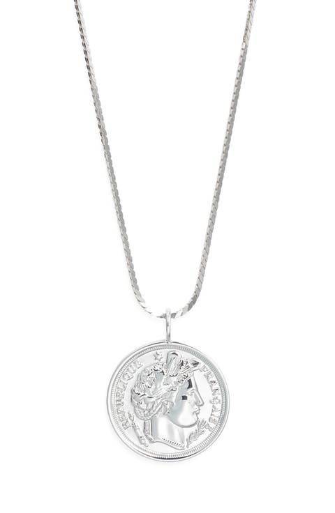 Paris Coin Pendant Necklace