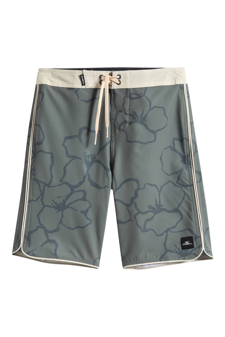 Kids' Hyperfreak Mysto Scallop Swim Trunks, Main, color, MULLED BASIL