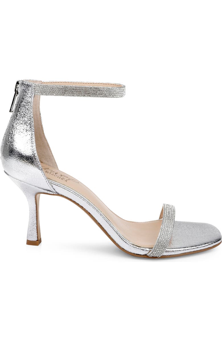 Jewel Badgley Mischka Genny Rhinestone Sandal, Alternate, color, Silver