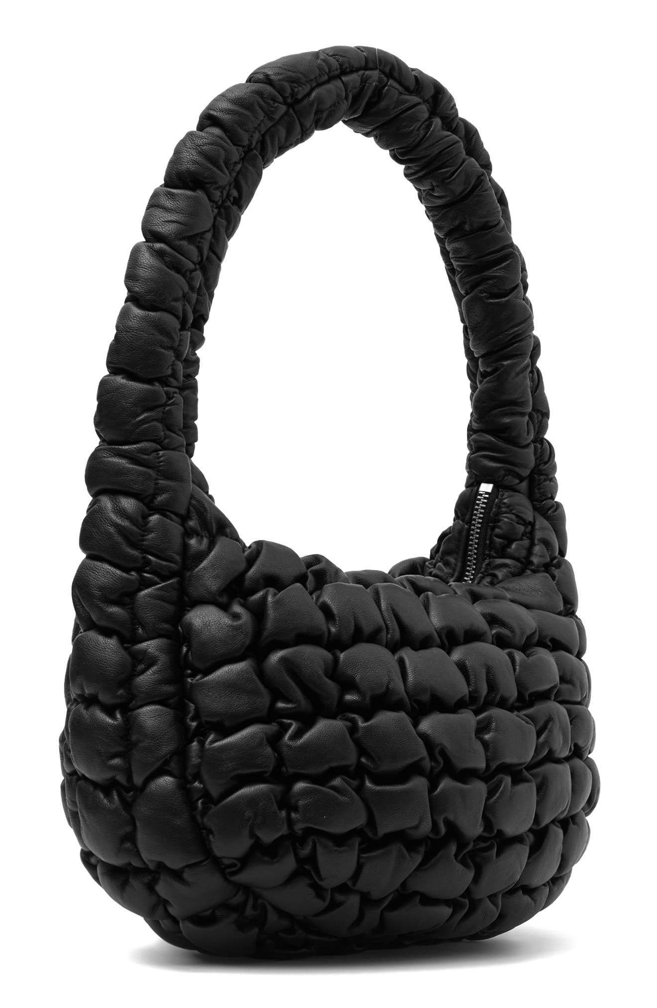 COS Mini Quilted Leather Handbag, Alternate, color, 