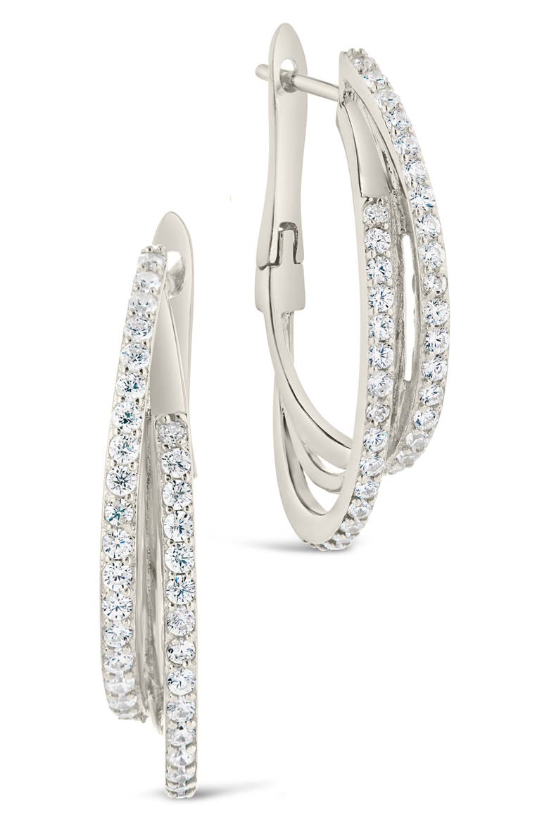 Kyle Hoop Earrings, Main, color, SILVER