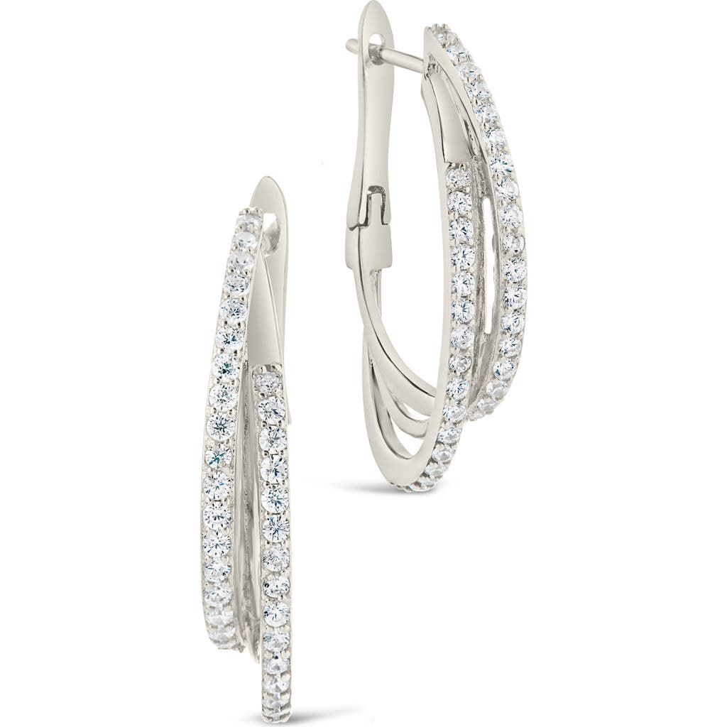 Sterling Forever Kyle Hoop Earrings in Silver at Nordstrom Rack