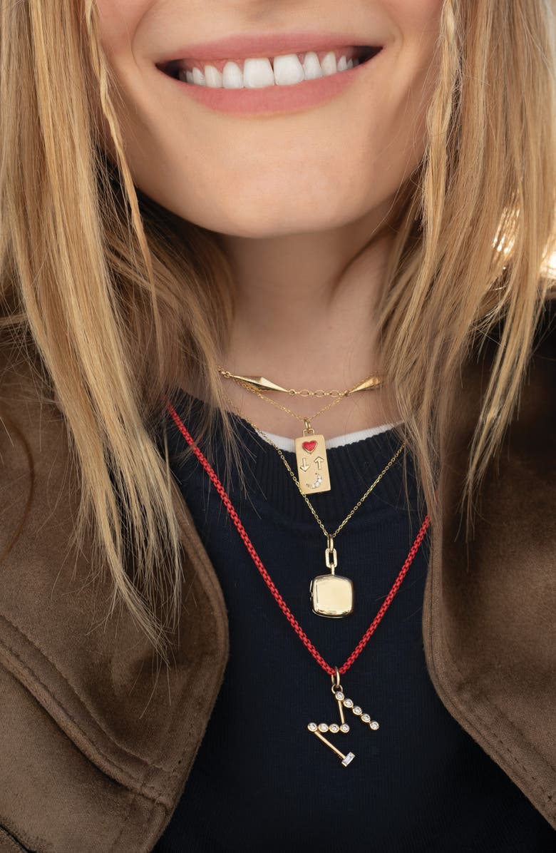 Monica Rich Kosann Love You to the Moon & Back Diamond Pendant Necklace, Alternate, color, Gold