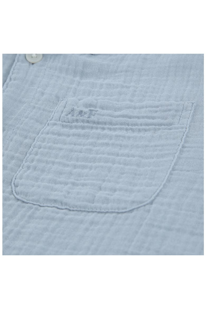 Kids' Cotton Gauze Camp Shirt, Alternate, color, BLUE FOG